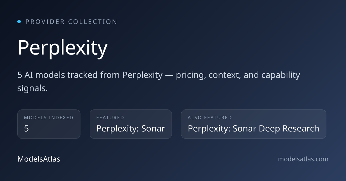 Perplexity model collection - ModelsAtlas